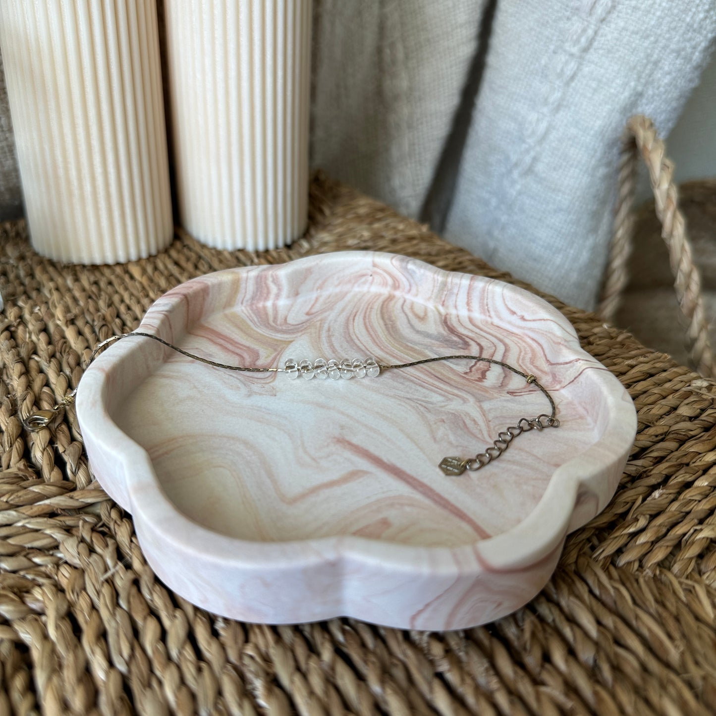 [Pink] Floral Tray