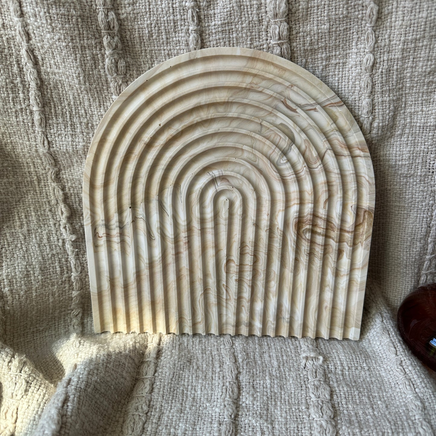 [Brown] Arch Marble Plate