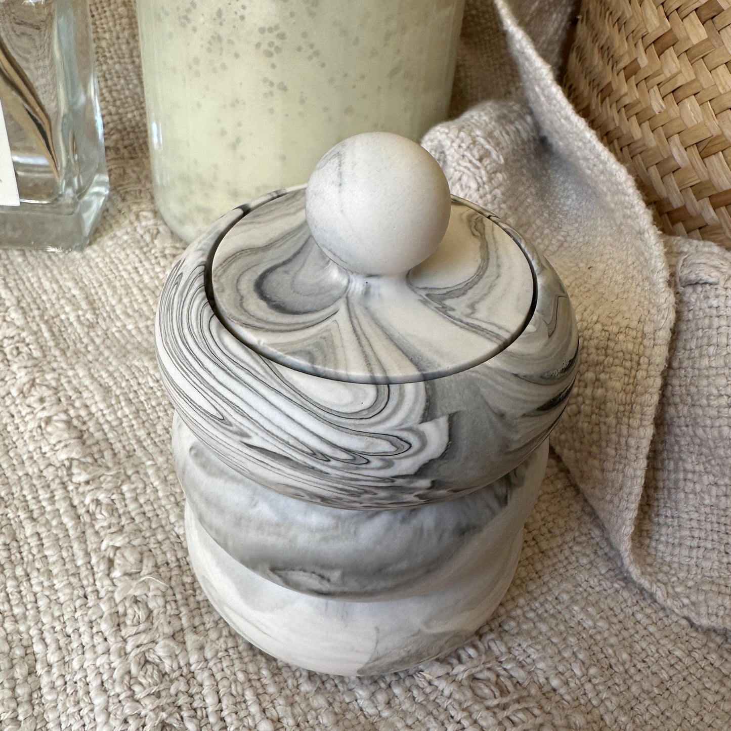 [Gray] Doughnut Decorative Jar