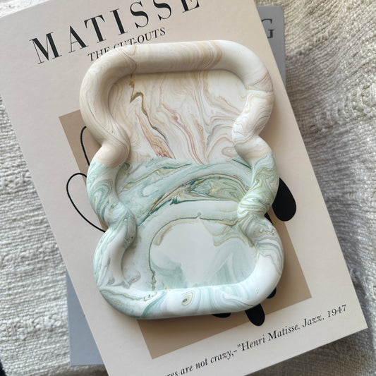 [Pink/Green] Unique Shaped Tray