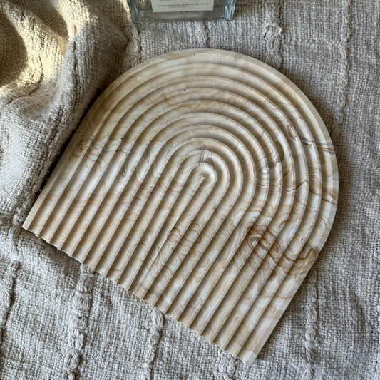 [Brown] Arch Marble Plate