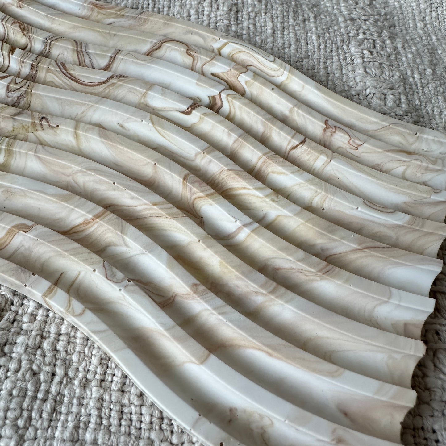 [Brown] Wavy Marble Plate