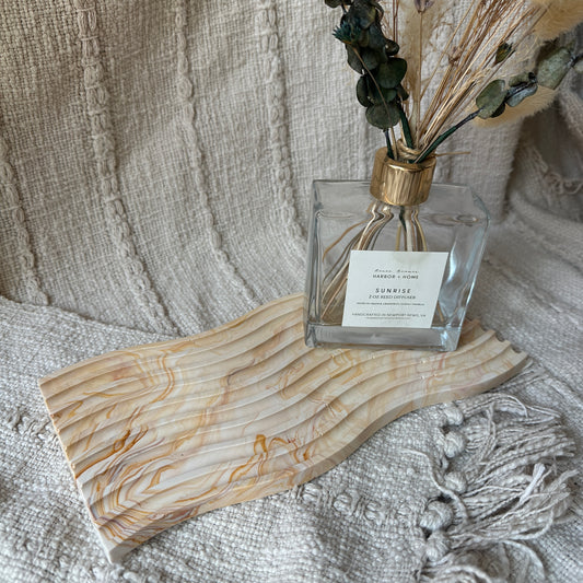 [Sunset_Dark] Wavy Marble Plate