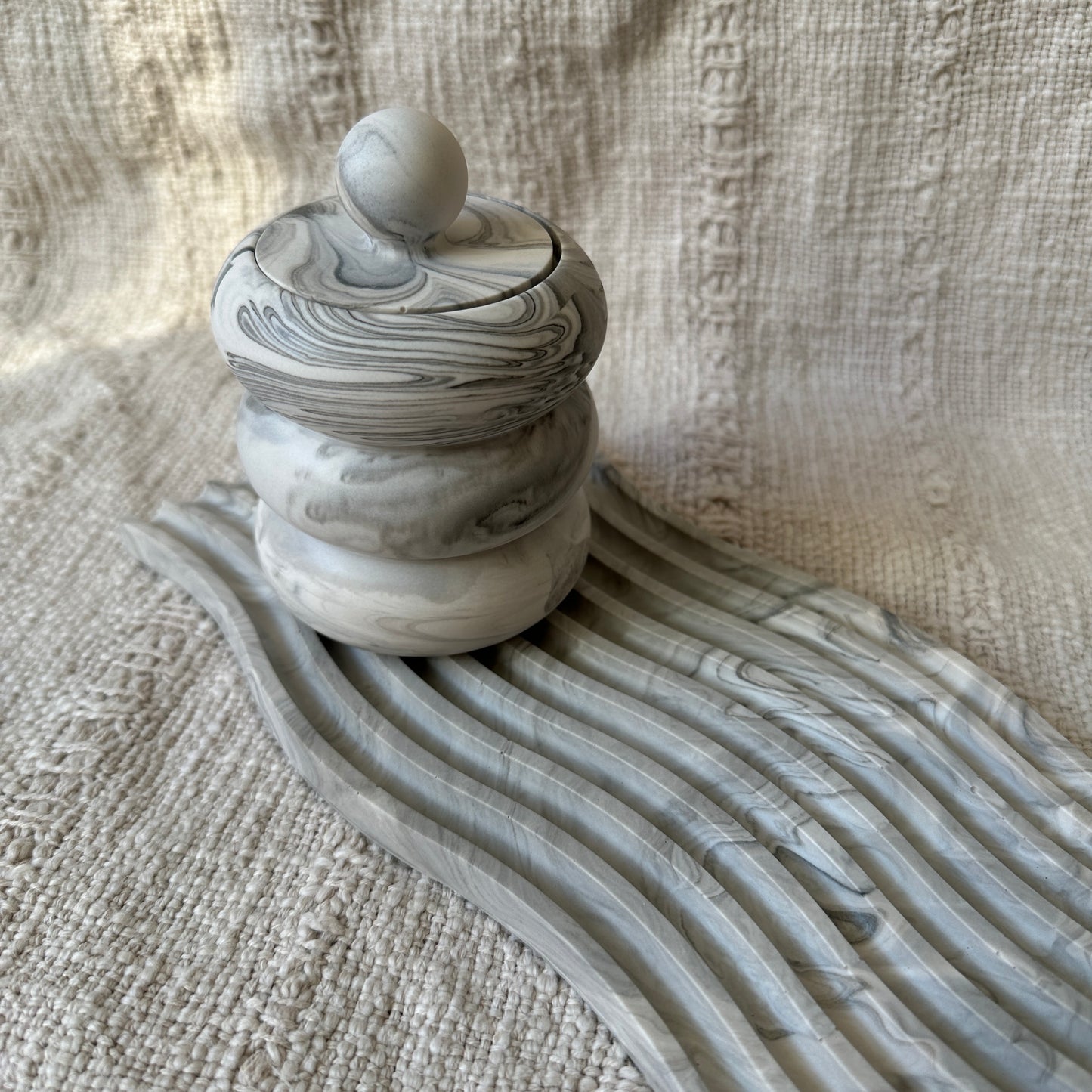[Gray] Doughnut Decorative Jar