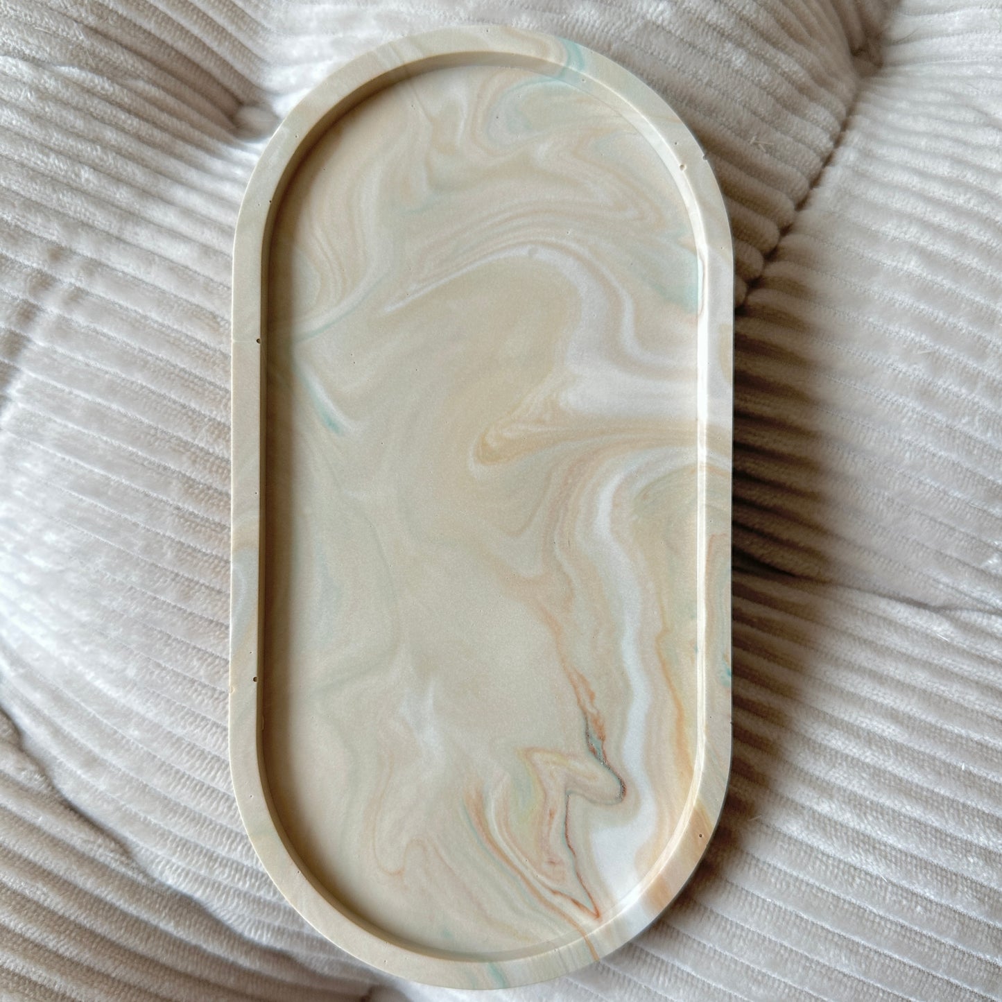 [Beige] Oval Tray