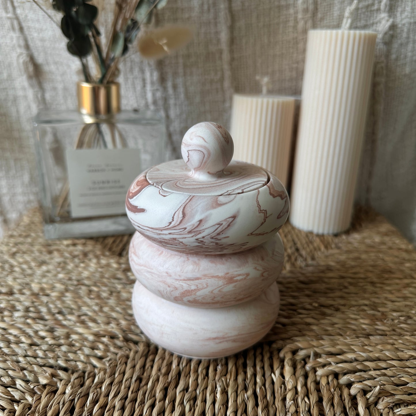 [Pink] Doughnut Decorative Jar