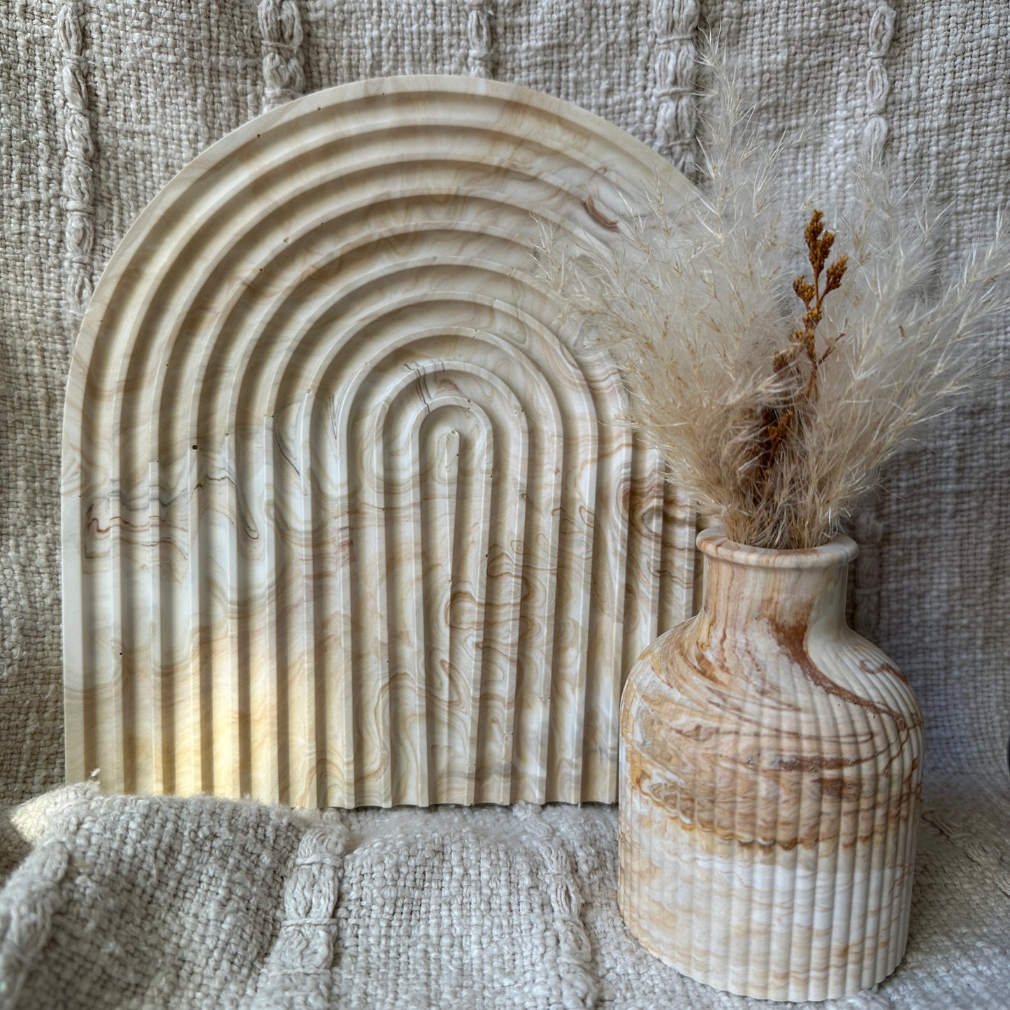 [Brown] Arch Marble Plate
