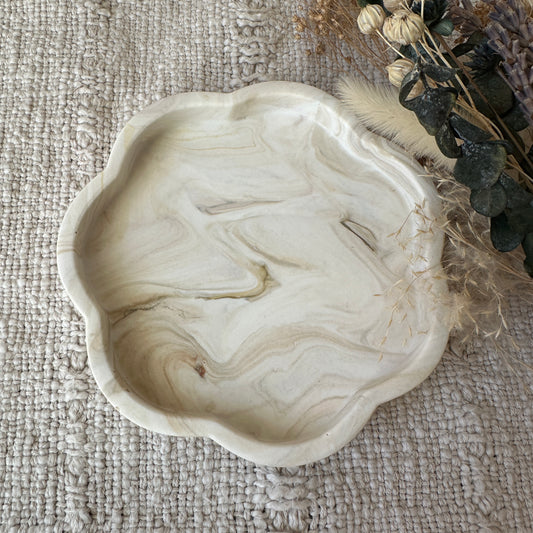[Greige] Floral Tray