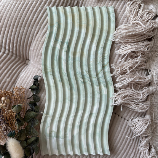 [Green] Wavy Marble Plate