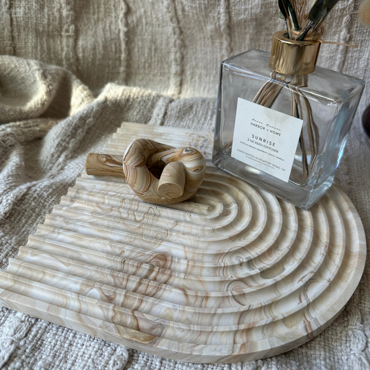 [Brown] Arch Marble Plate