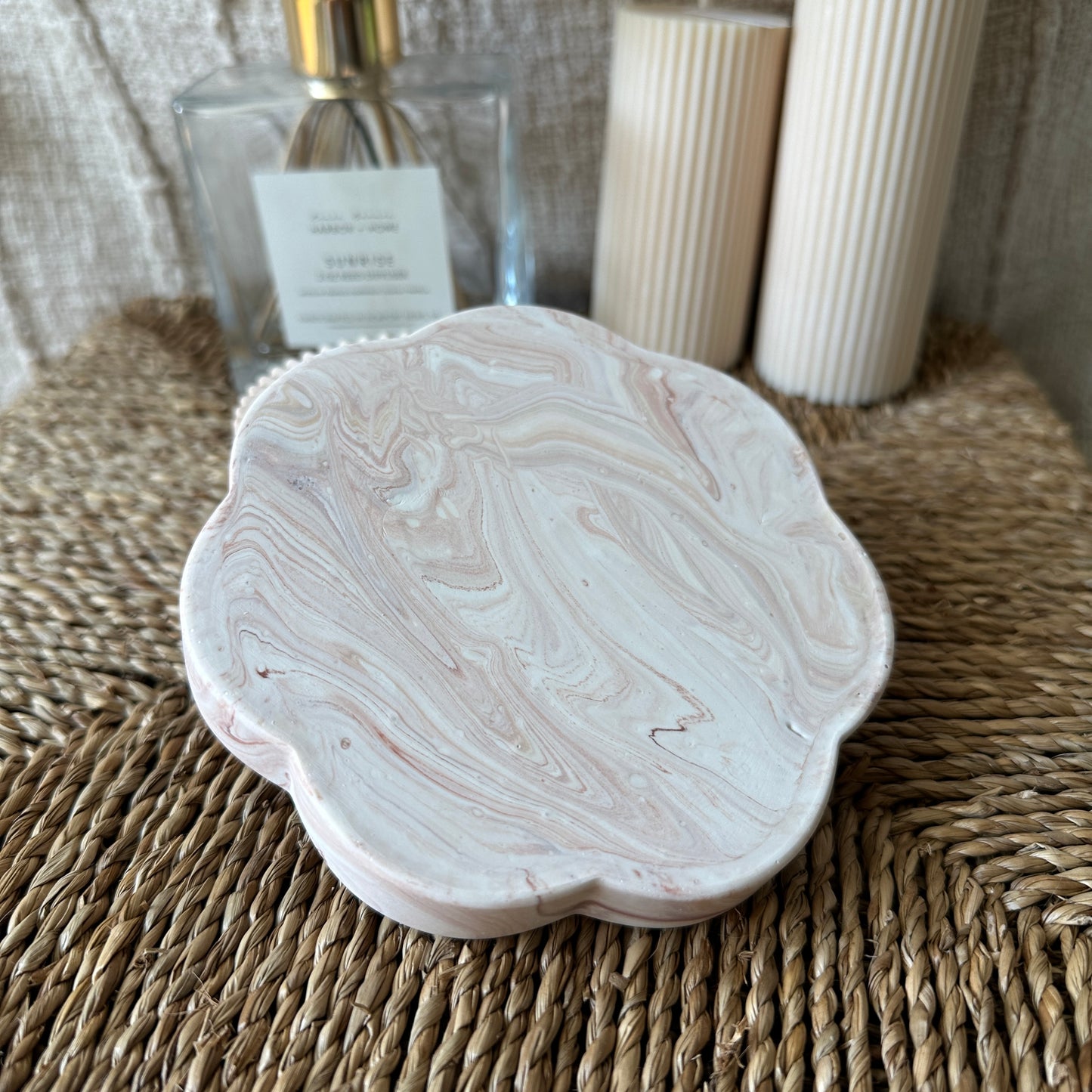 [Pink] Floral Tray