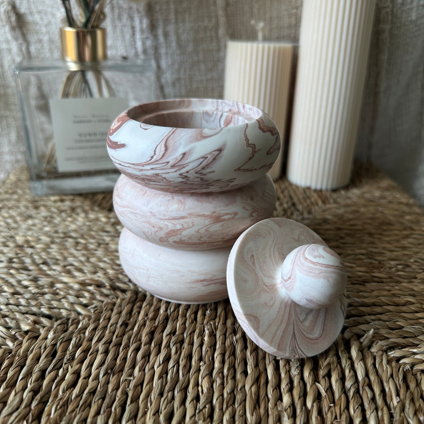 [Pink] Doughnut Decorative Jar