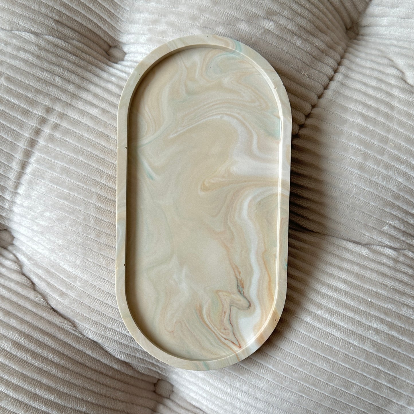 [Beige] Oval Tray