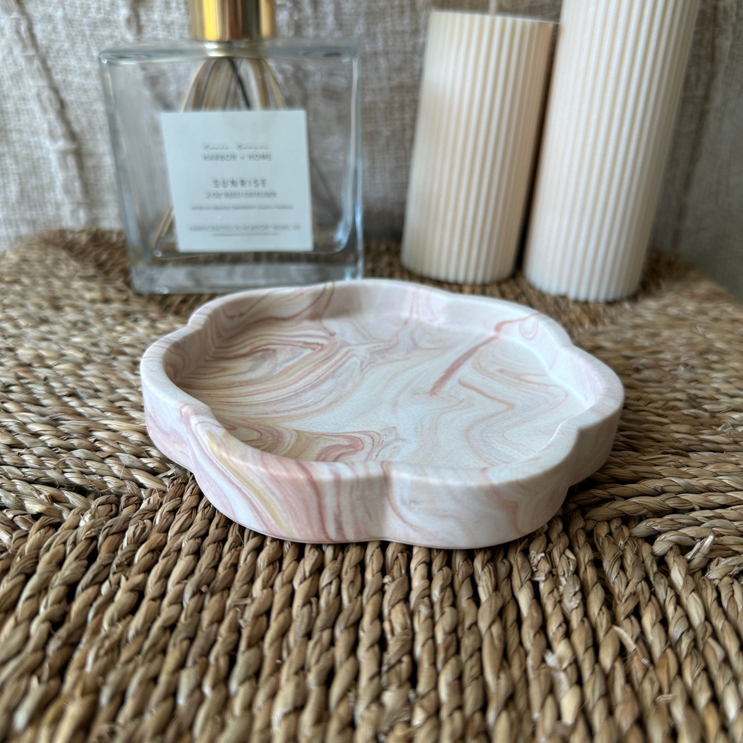 [Pink] Floral Tray