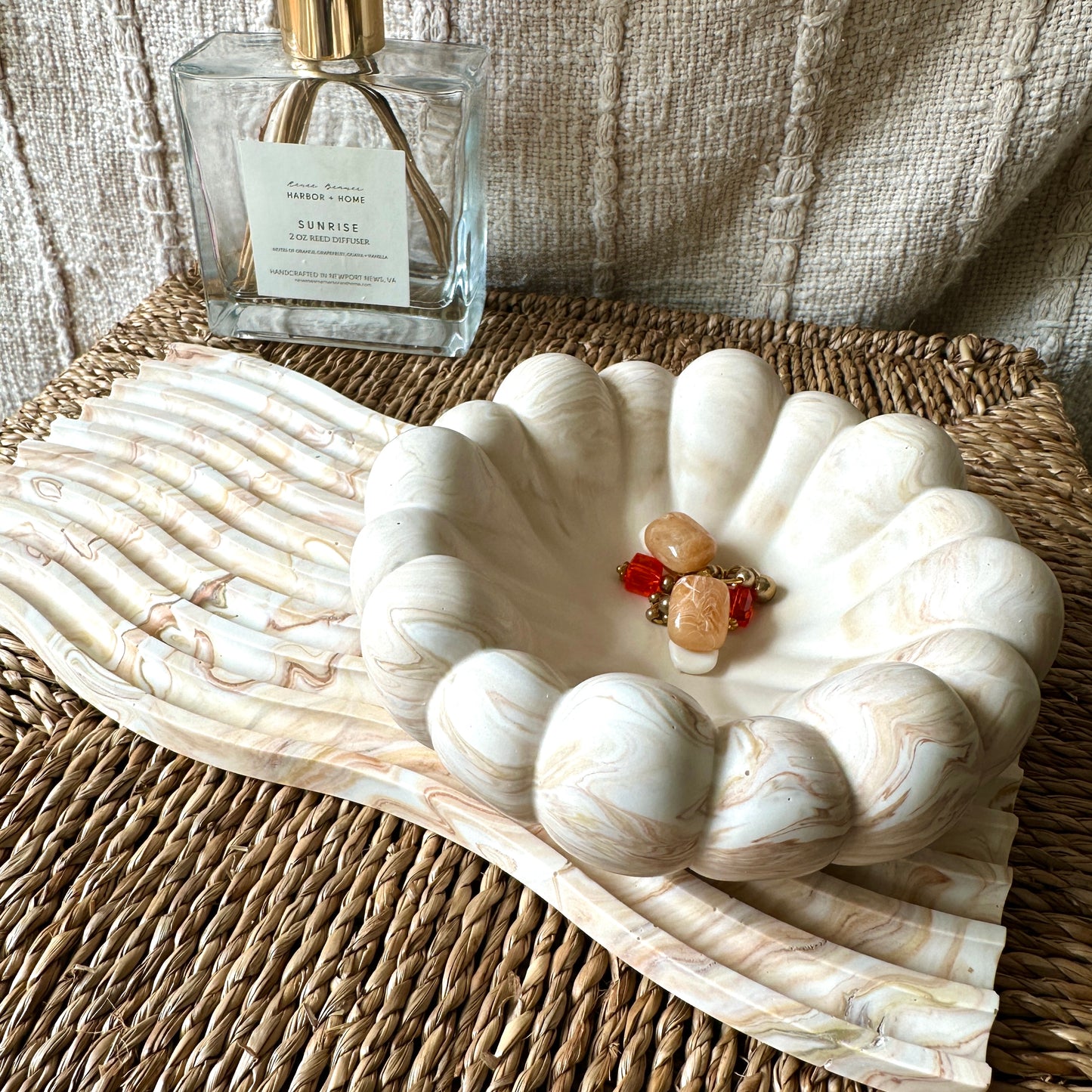 [Beige] Shell Large Tray