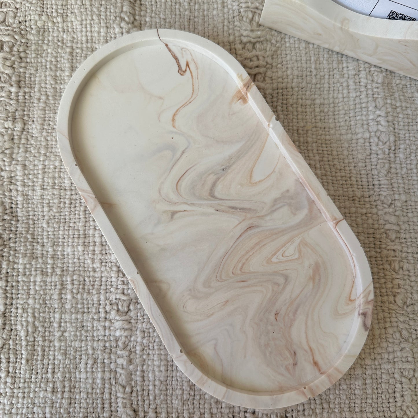[Beige] Oval Tray