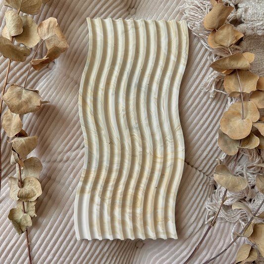 [Yellow] Wavy Marble Plate