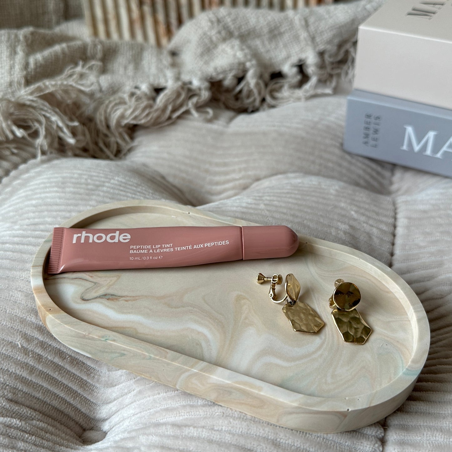 [Beige] Oval Tray
