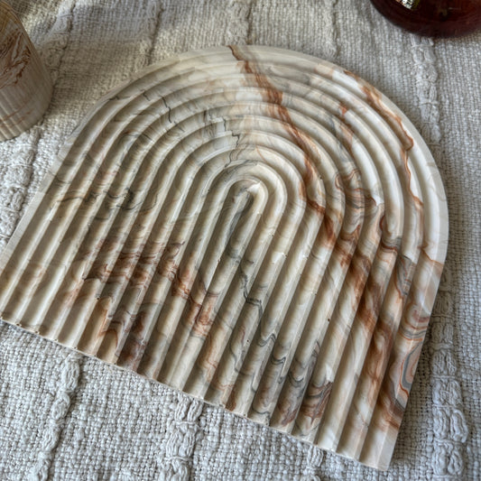 [Brown] Arch Marble Plate