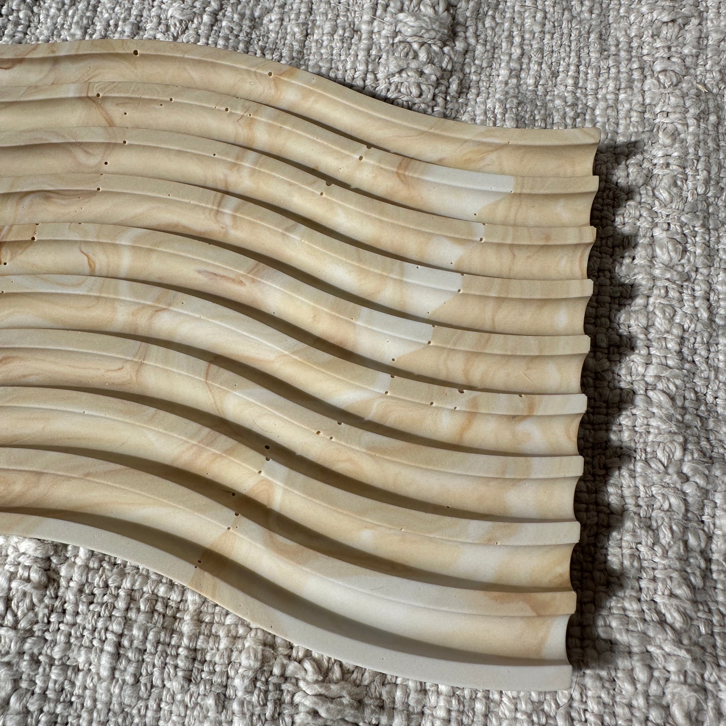 [Brown] Wavy Marble Plate