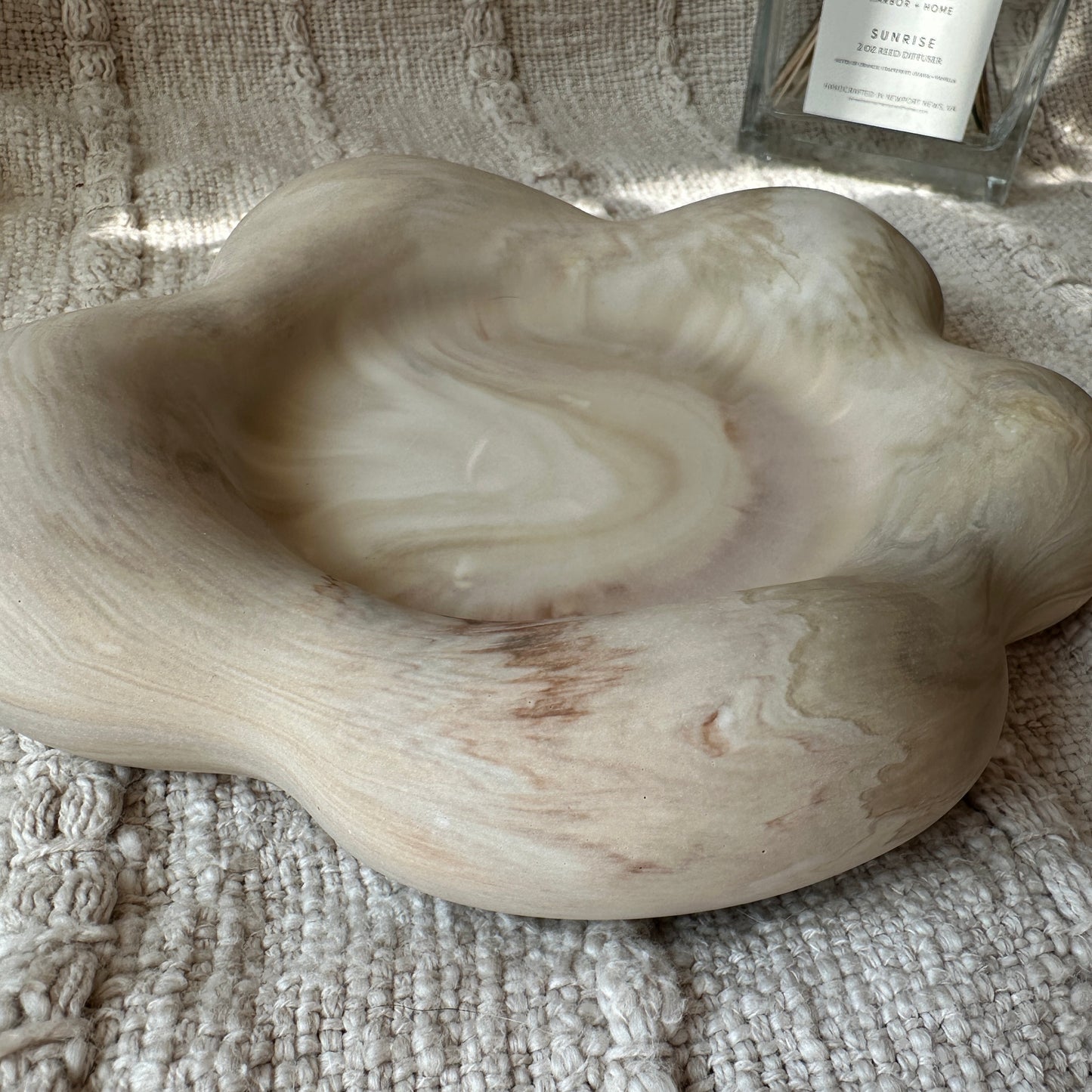 [Greige] Large Floral Tray
