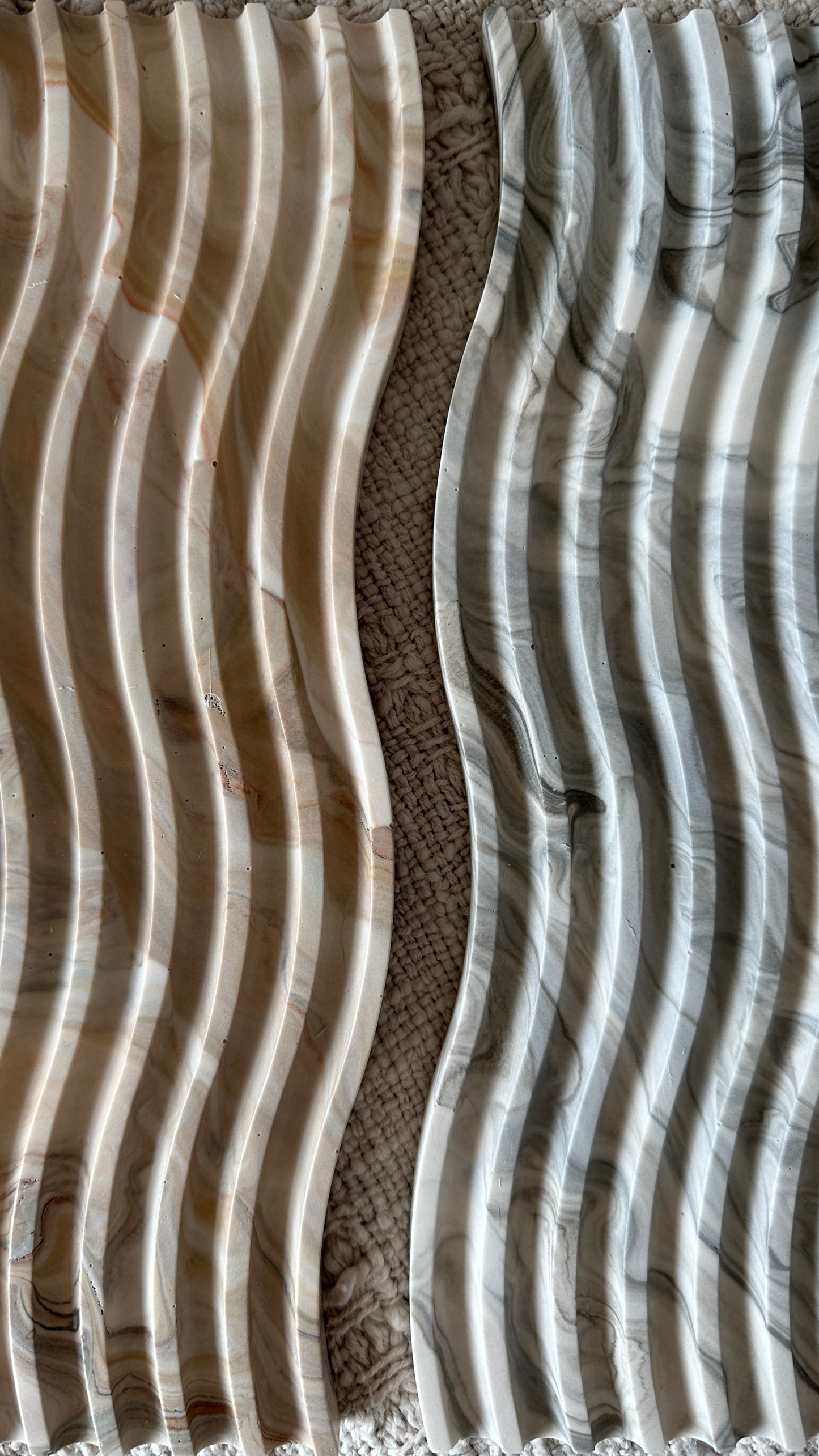 [Gray] Wavy Marble Plate