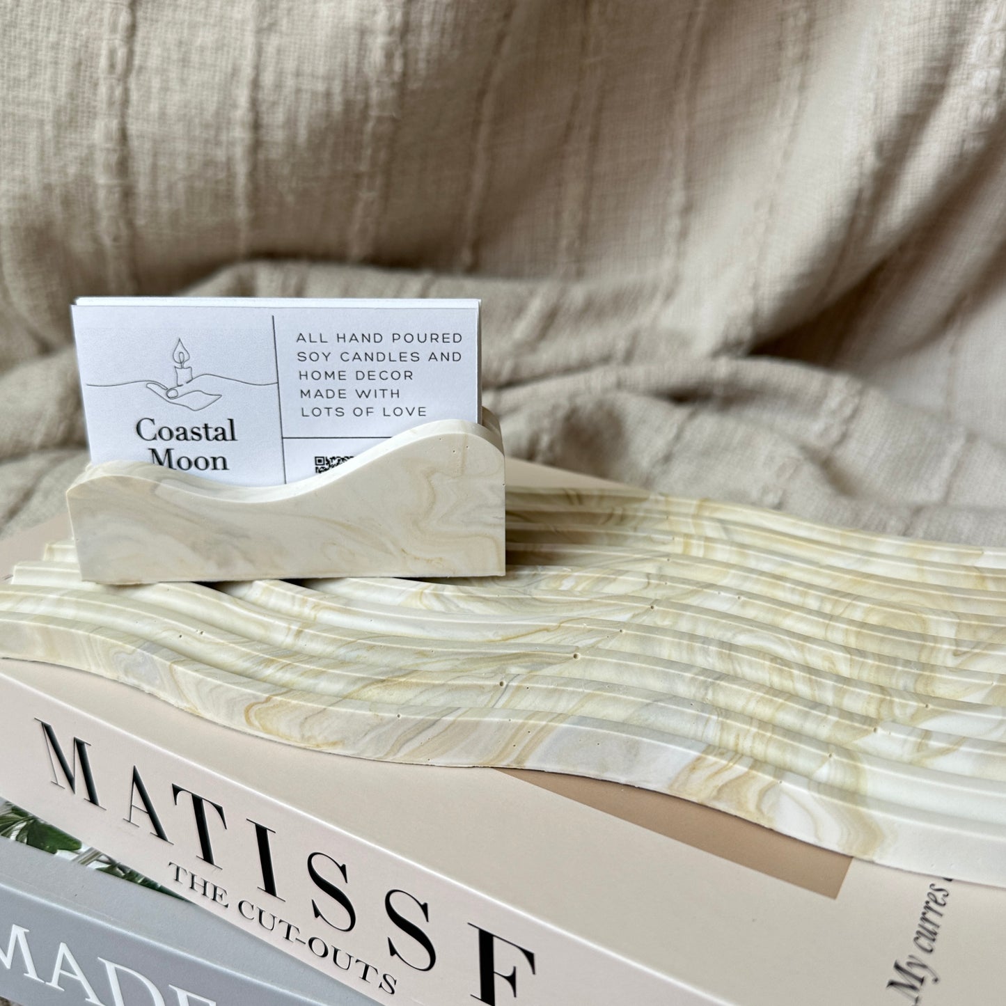 [Yellow] Wavy Marble Plate